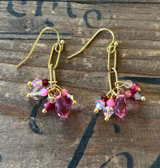 Swarovski Paperclip Drop Earrings