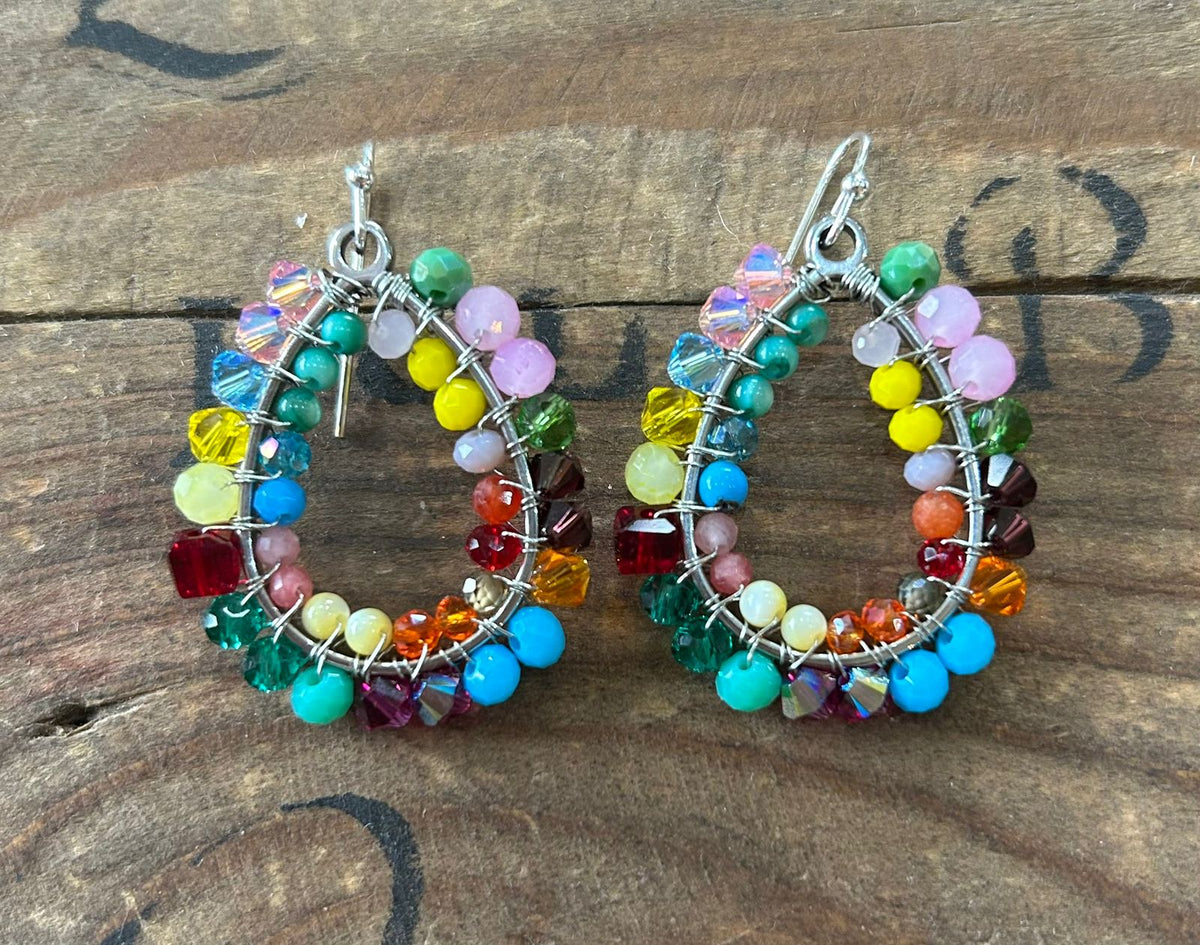 Colourful Layered Teardrop Earring
