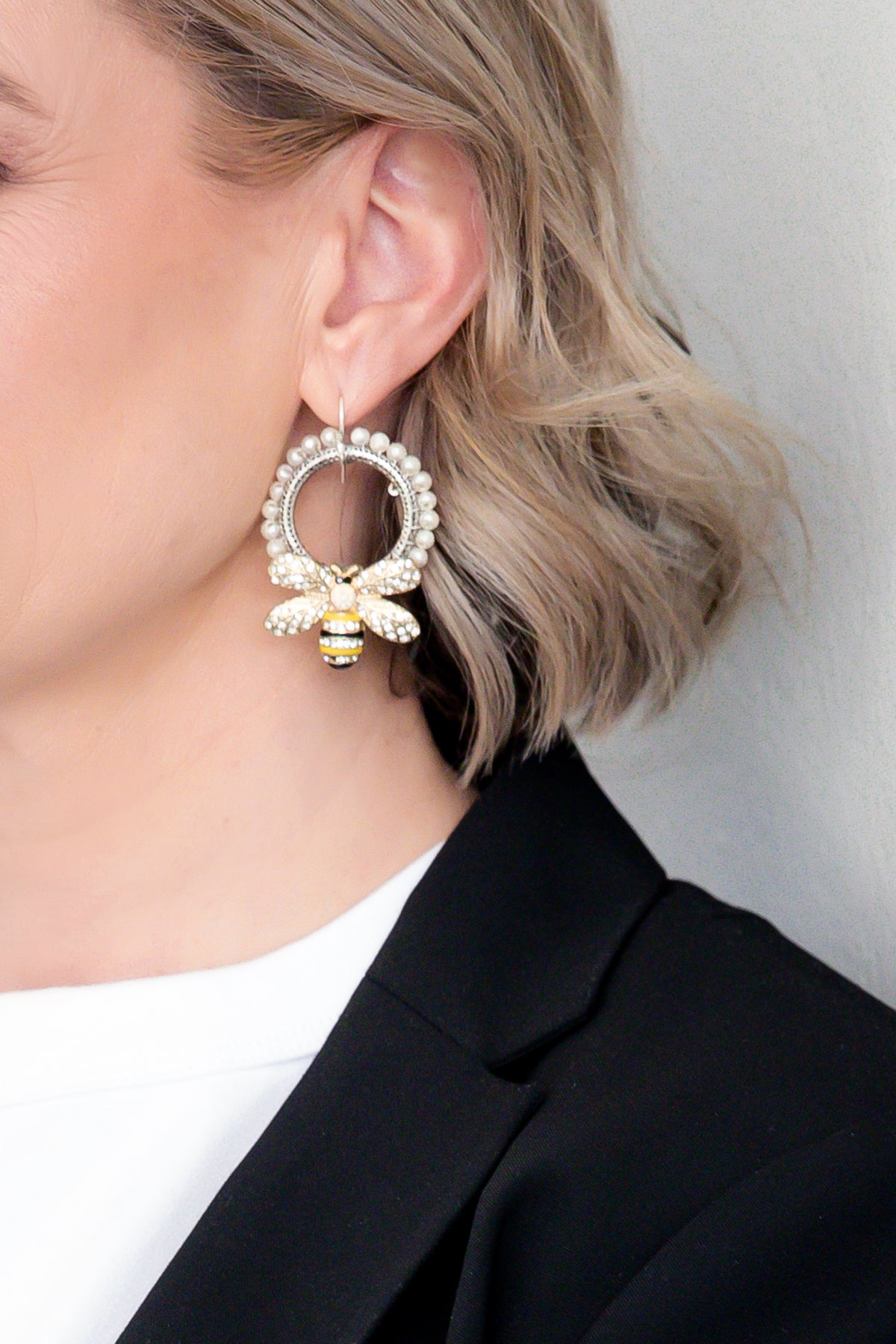 Bee Button KD Inspired Earring
