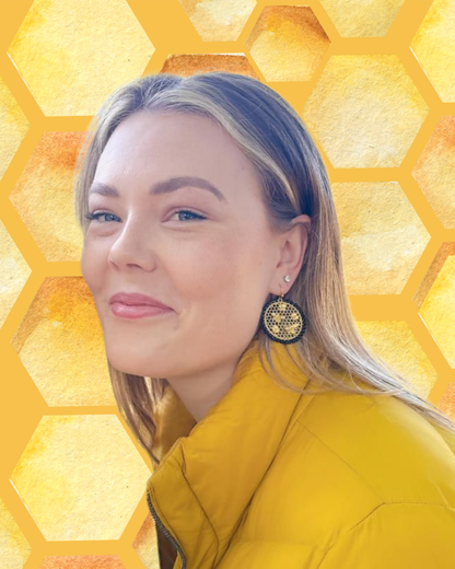 Honeycomb Bee Inspired Earrings