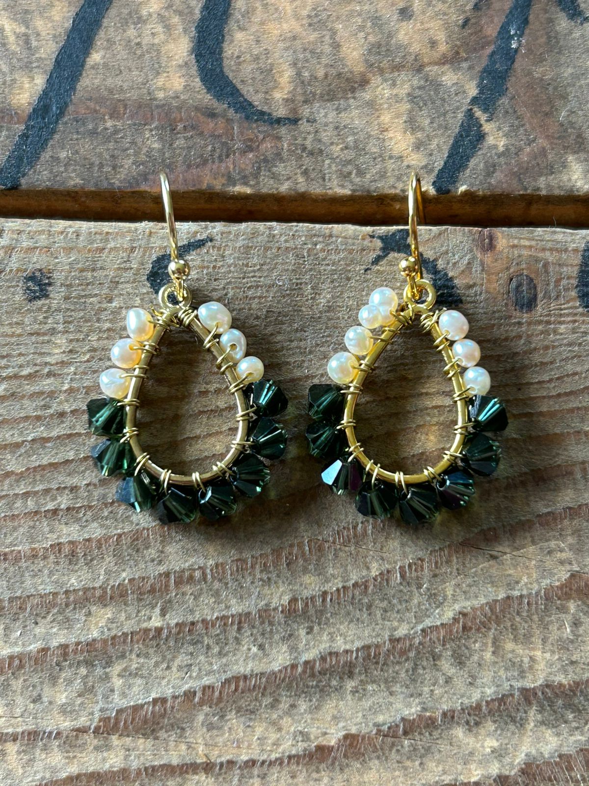 Mint Swarovski Pearl Teardrop