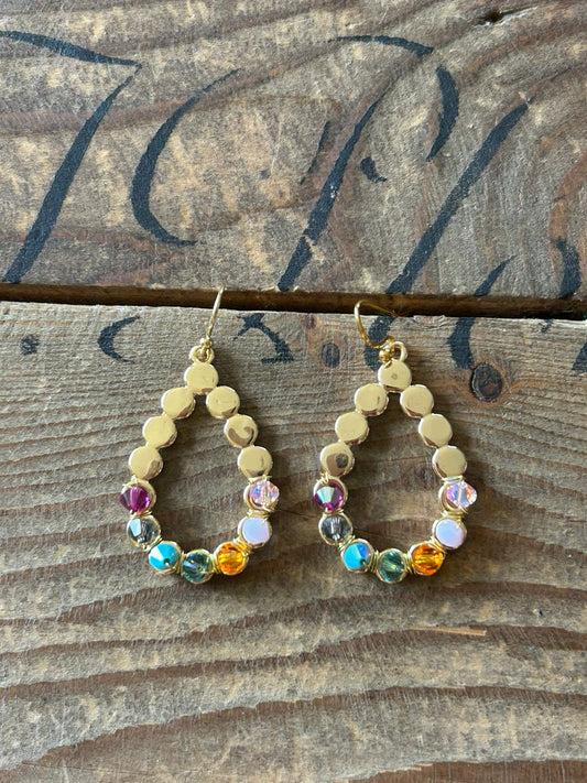 Swarovski Bead Teardrop Earring