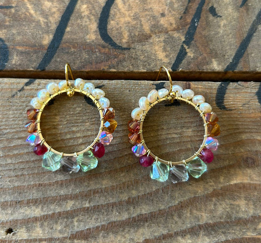 Rainbow Circular Earring