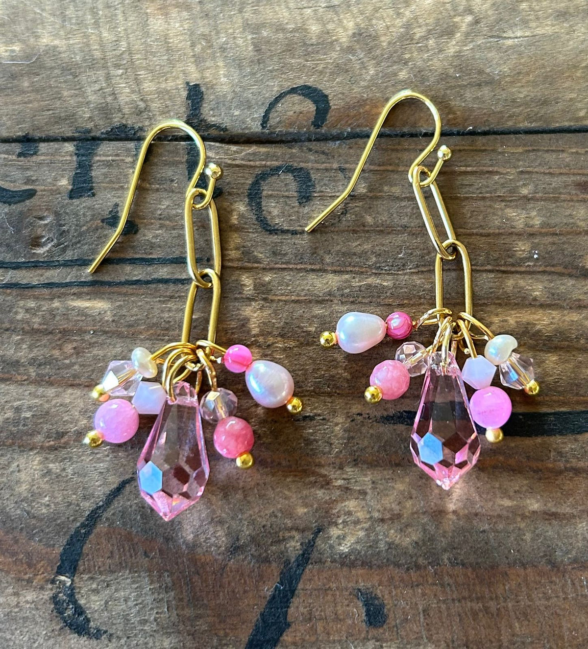 Swarovski Paperclip Drop Earrings