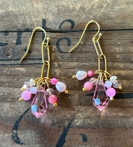 Swarovski Paperclip Drop Earrings