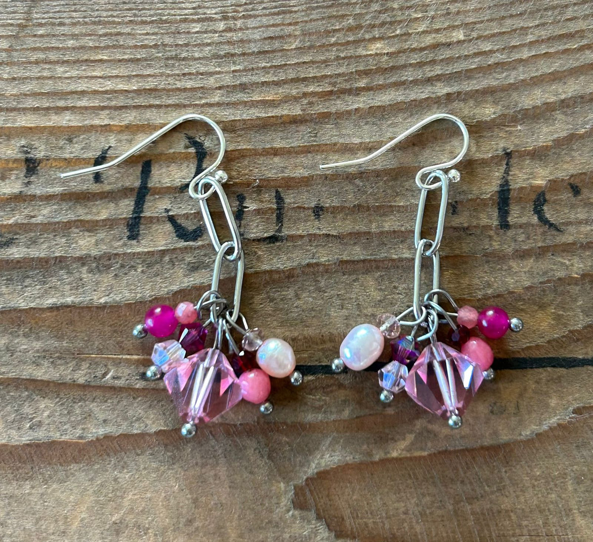Swarovski Paperclip Drop Earrings