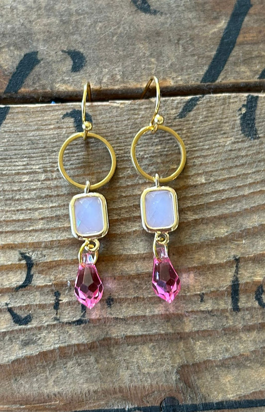 Swarovski Hoop Drop Earrings