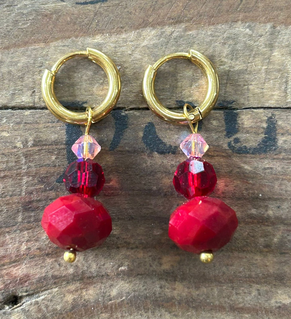 Red Beaded Dangle